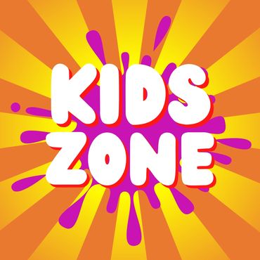 Kids Zone colorful graphic