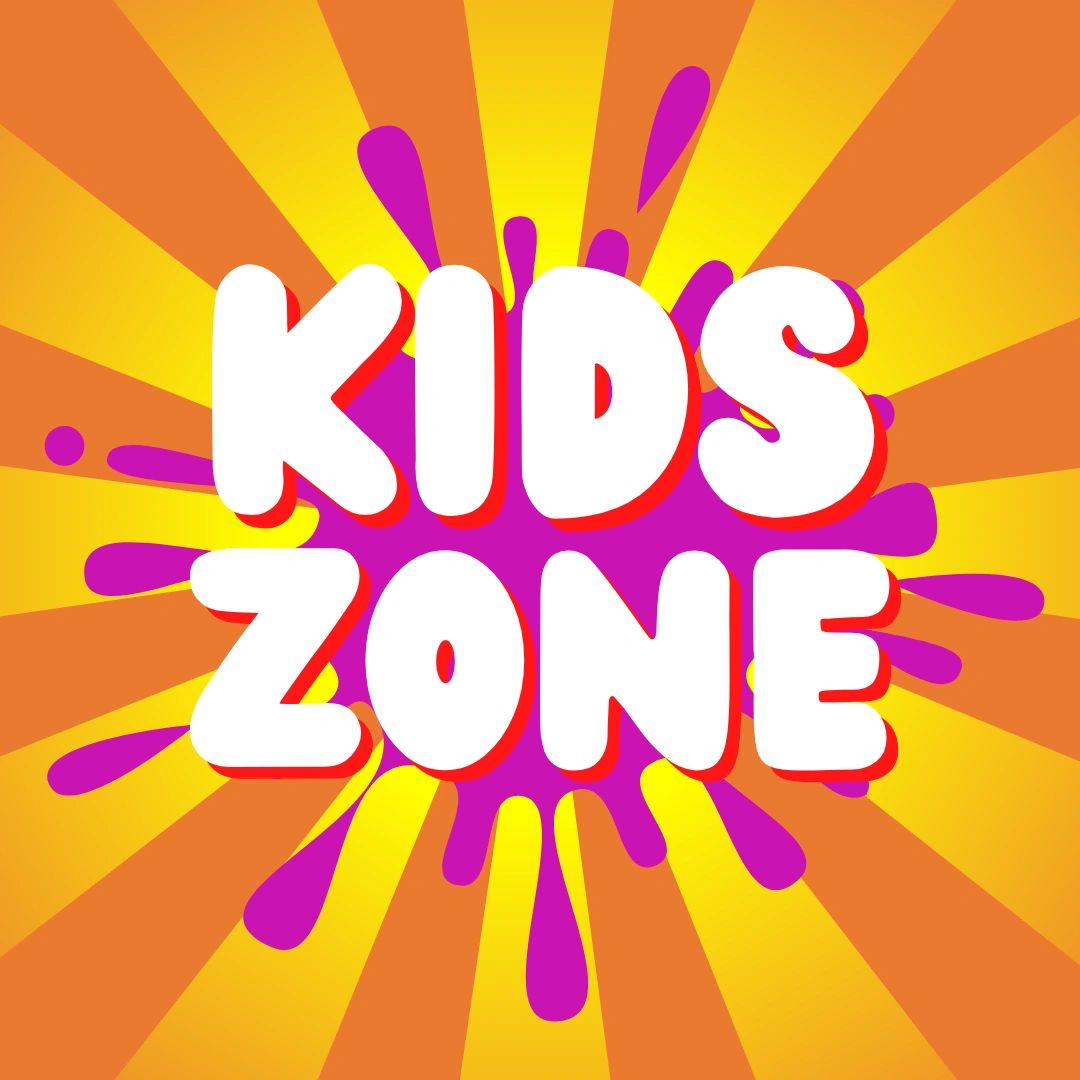 Kids Zone colorful graphic